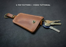 Leather Keychain - PDF Pattern + Video Tutorial | DIY Key Sleeve
