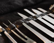 Chefs Leather Knife Roll, Minimalist Knives Bag