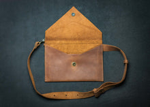Brown Leather fanny pack bag