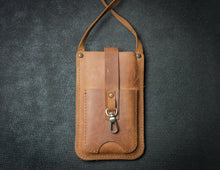 Designer leather phone bag