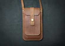 Mobile phone crossbody bag, Designer leather phone bag