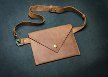 Brown Leather Envelope Bag