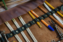 Leather wrap roll up, Leather brushes holder,Artist pencil case,Leather pencil case, Makeup brush roll,makeup brush holder travel