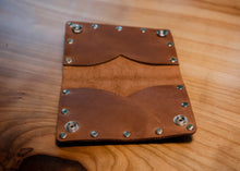 Brown Leather Wallet, Western Biker Style