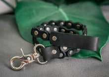 Leather Bike Chain Keychain, Black key holder