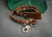 BROWN CHAIN KEY HOLDER, leather bike chain keychain, belt loop keychain, gift for motorcycle riders, bikers gift