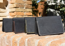 Black Leather Wallets handcrafted