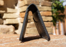 Black Leather Wallet handmade