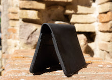 Mens Black Leather Wallet- Leather Accessories Fashion Racing