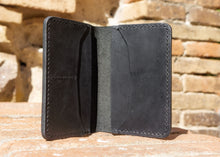 Mens Black Leather Wallet- Leather Accessories by Fashion Racing