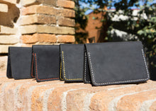 Black Leather Wallets by Fashion Racing handmade