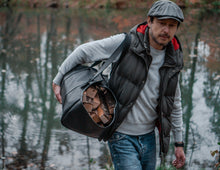 Log Firewood Carrier with sides | Black Log Tote Bag | HandMade by Fashion Racing