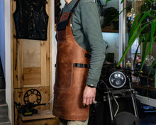 Brown black apron