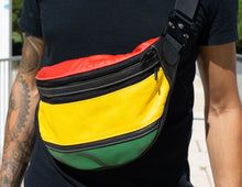 MENS LEATHER BAG RASTA, crossbody bag for man, handcrafted by Fashion Racing