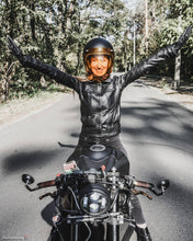 “Trucker” Women’s Black Leather Jacket, Motorcycle ladies jacket