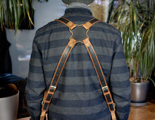 Dual Camera Leather Harness Brown Black