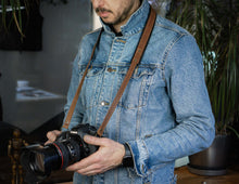 Single Brown Camera Neck Strap Leather