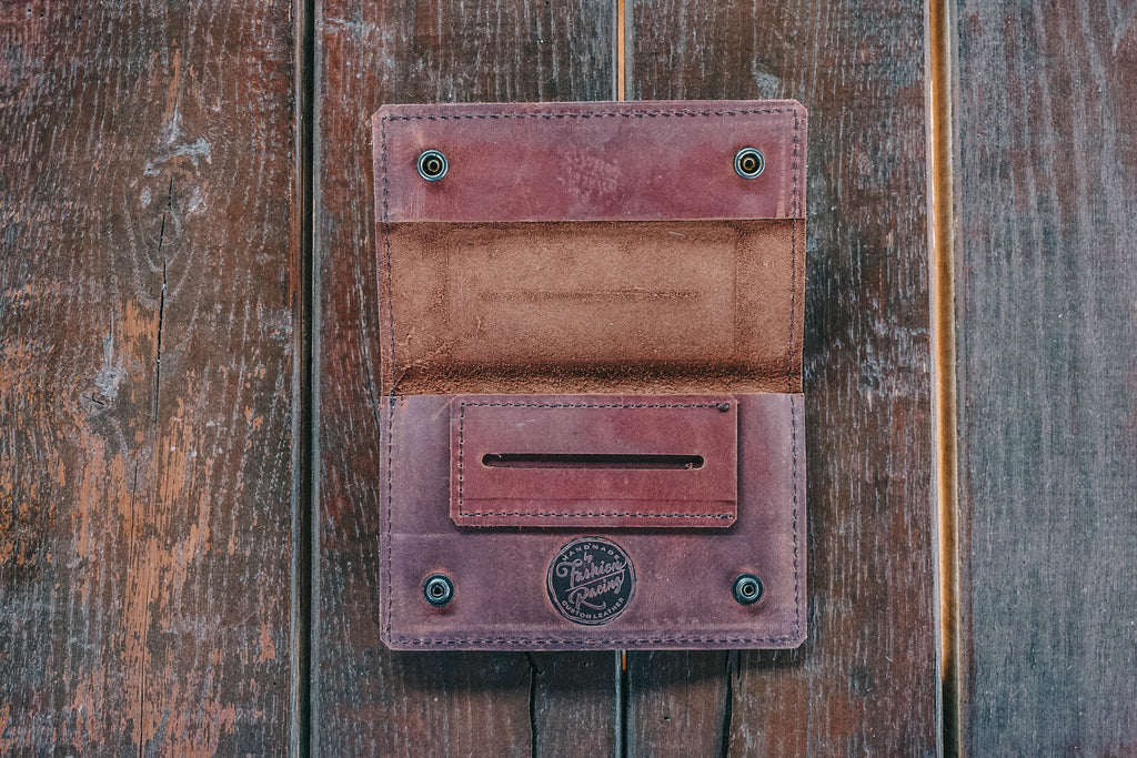 Handmade Leather Tobacco Pouch - Brown