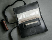 Black Leather Tobacco Pouch