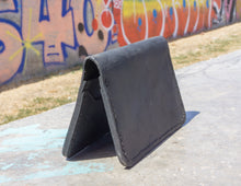 Black Leather Wallet- Fashion Racing