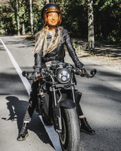 “Trucker” Women’s Black Leather Jacket, Motorcycle ladies jacket