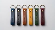 Personalized Leather Keychain 12 x 1.5 cm – Custom Name Engraved Key Strap, Gift for Him or Her
