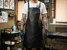 Tablier en cuir artisanal, tablier en cuir classique