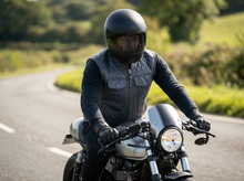 Gray Leather Motorcycle Vest — Diamond Quilted Biker Waistcoat
