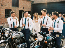 Tirantes de cuero personalizados para hombre – Tirantes en forma de Y, regalo para padrinos de boda