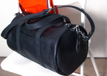 Black Leather Duffle Bag, Weekender, Gym, Everyday use, Travel ...