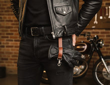 Handcrafted Leather Glove Strap Holder – Personalized Belt Clip for Gloves by FashionRacing
