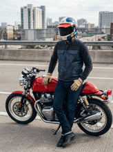 Blaue schwarze Leder weste, Motorrad weste Diamant genäht | Hand gefertigt