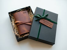 handcrafted leather tobacco pouch in gift box