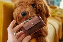 Leather Dog Poop Bag Holder – Personalized & Handcrafted | Premium Leather Gift | Artisan Dog Accessory for Stylish Pet Owners