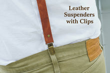 clips leather suspenders