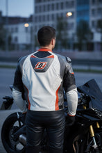 Motorcycle Fashion racing jacket with aerodynamic hump back view