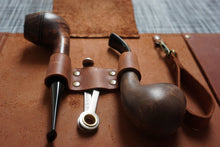 Full-Grain Leather Pipe Pouch for 2 Pipes | Roll-Up Tobacco Case | Handcrafted in Spain