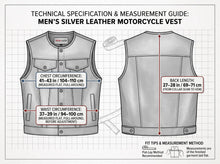 Gilet in pelle grigio da motociclista – Gilet da motociclista | FashionRacing