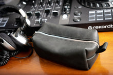 Headphone pouch leather, gift for DJ