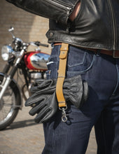 Handcrafted Leather Glove Strap Holder – Personalized Belt Clip for Gloves by FashionRacing