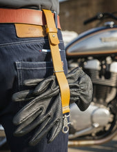 Handcrafted Leather Glove Strap Holder – Personalized Belt Clip for Gloves by FashionRacing