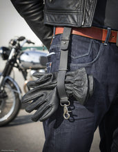 Handcrafted Leather Glove Strap Holder – Personalized Belt Clip for Gloves by FashionRacing