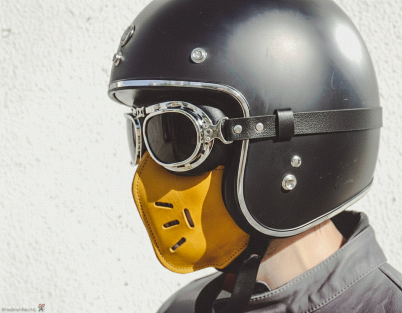 facemask motorcycle helmet Leather Helmet Mask
