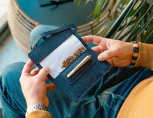 Leather Tobacco Pouch, Wrap Closure, Fits 25g-50g Baccy Packs