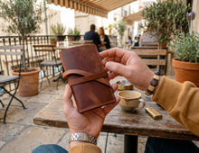 Leather Tobacco Pouch, Wrap Closure, Fits 25g-50g Baccy Packs
