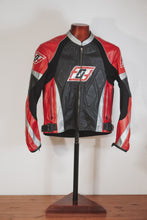 Men’s Motorcycle Sport Leather Jacket – Black & Red Cowhide by Fashion Racing