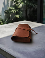 Full-Grain Leather Pipe Pouch for 2 Pipes | Roll-Up Tobacco Case | Handcrafted in Spain