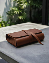 Full-Grain Leather Pipe Pouch for 2 Pipes | Roll-Up Tobacco Case | Handcrafted in Spain