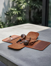 Full-Grain Leather Pipe Pouch for 2 Pipes | Roll-Up Tobacco Case | Handcrafted in Spain