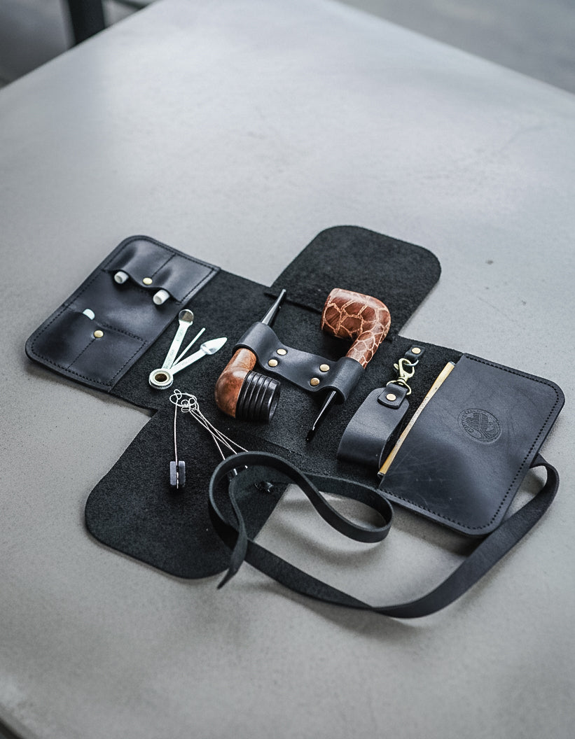 pipe tobacco roll 2 Leather Roll, Leather Pipe Pouch, Leather Pipe Pouch, Pouch, Pipe Holder, Leather Tobacco Tray, Free Personalisation The leather string holds everything in place when the pouch is rolled up Churchwarden Pipe Leather Tool Roll